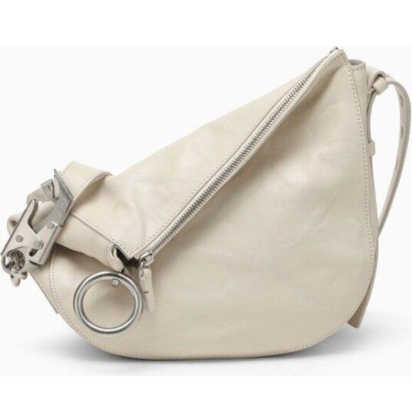 Burberry Knight Off-white Lambskin Shoulder Bag Silver Hardware (Retail $3650) - Picture 1 of 15